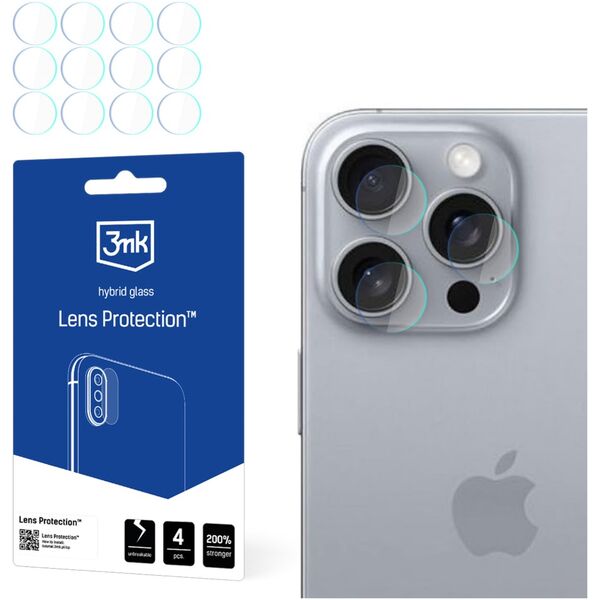 3mk hybrid glass Lens Protection for camera for Iphone 16 Pro Max 5903108586528