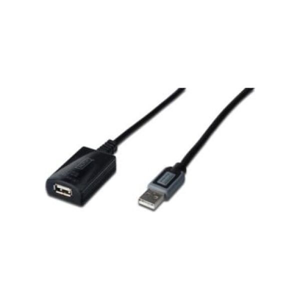 Kabel USB Digitus USB-A - USB-A 20 m Czarny (DA73102)