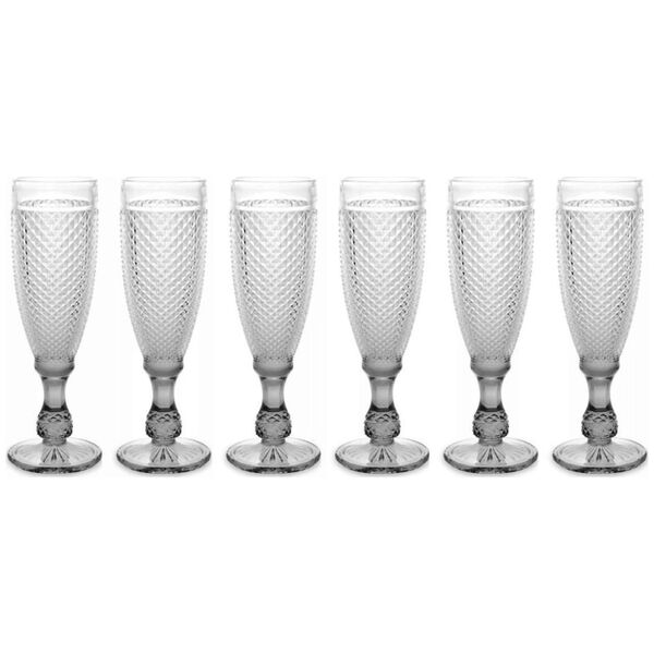 Ποτήρι σαμπάνιας Vivalto με κρυστάλλινο σχέδιο, 185 ml, 6 τεμάχια 13443328 8430852895998