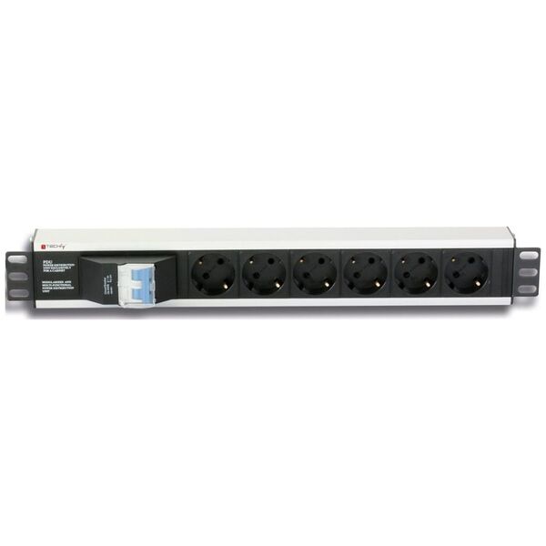 Techly Listwa zasilająca PDU 19" 1.5U 6x Schuko 3m (I-CASE STRIP-16SH)