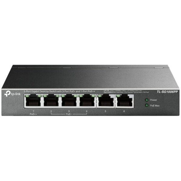 Switch TP-Link Przełšcznik SG1006PP 6GE (3PoE+ 1PoE++)