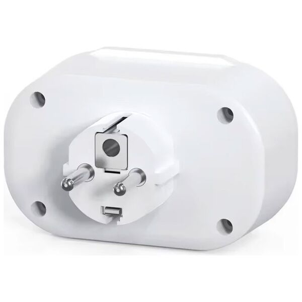Extension socket No brand, 2 way, 250V, 16A, Without Cable, 4 x USB F, 1 x USB-C, White - 17891 έως 12 άτοκες Δόσεις