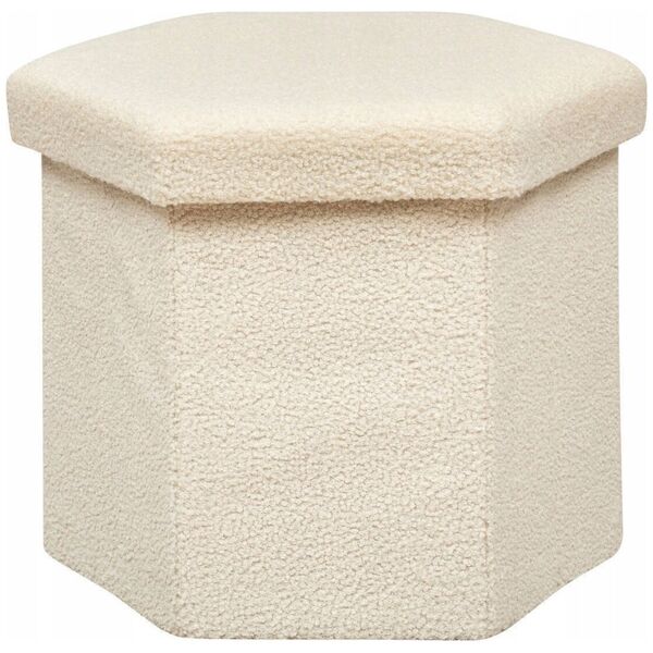 Atmosphera Pouffe cube bouclé HEXA, με αποθηκευτικό χώρο, 46 x 40 x 38 cm 13430922 3560232705700