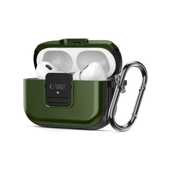 Tech-Protect TECH-PROTECT DEFENDER HOOK MAGSAFE APPLE AIRPODS PRO 1 / 2 OLIVE GREEN