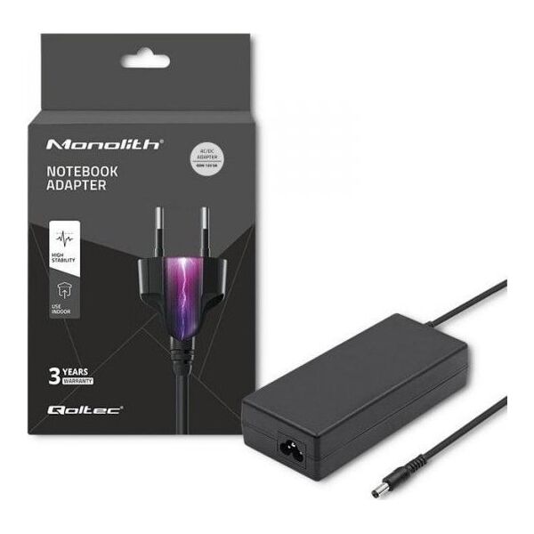 Zasilacz do laptopa Qoltec Zasilacz sieciowy Qoltec desktopowy 60W | 12V | 5A | 5.5*2.1 | + kabel zasilający