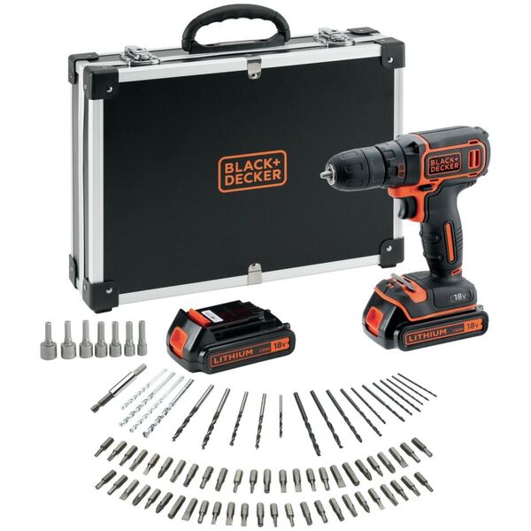 Wiertarko-wkrętarka Black&Decker BDCDC18BAFC 18 V 2 x akumulator 1.5 Ah