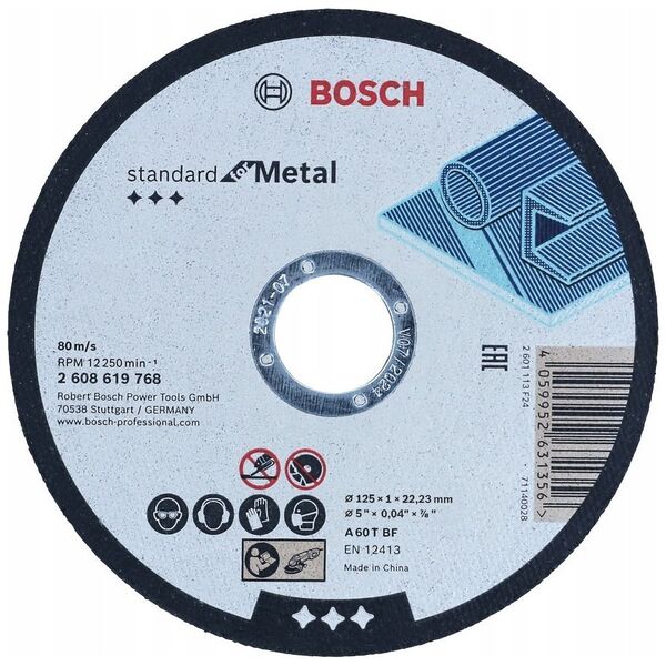 Bosch BOSCH TARCZA MET.125mm x 1,0mm x 22mm STANDARD FOR METAL