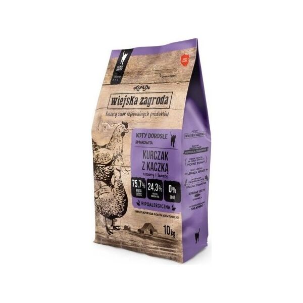 Wiejska Zagroda COUNTRY FARM Chicken with Duck - dry cat food - 10 kg