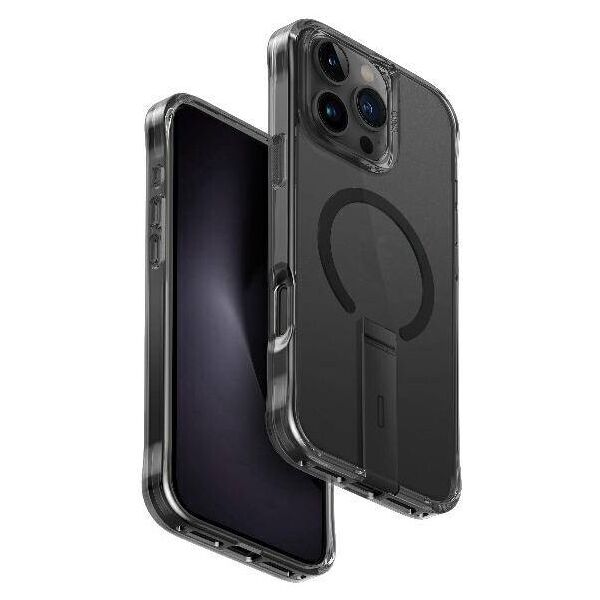 Case IPHONE 16 PRO MAX UNIQ Eleva with Vertica Stand Carbon black 8886463690741