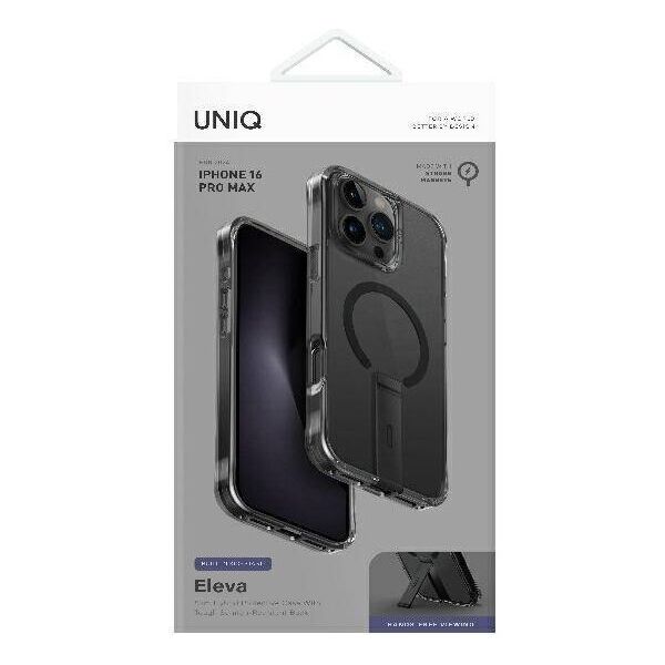 Case IPHONE 16 PRO MAX UNIQ Eleva with Vertica Stand Carbon black 8886463690741