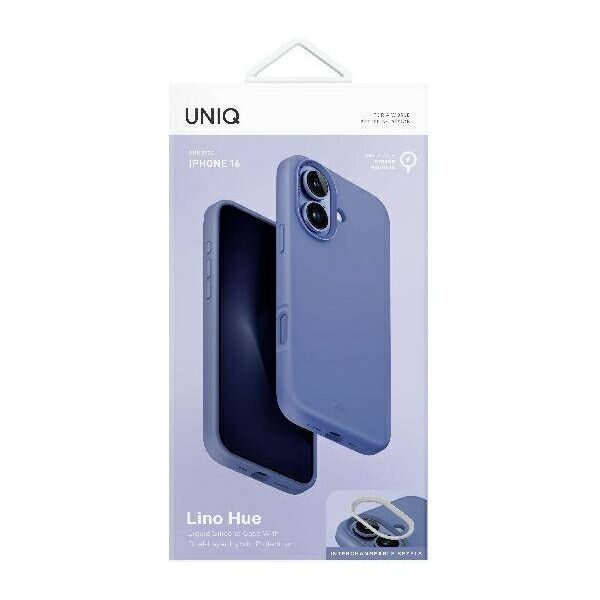 Case IPHONE 16 UNIQ Lino Hue Magclick Charging Pearl blue 8886463689516