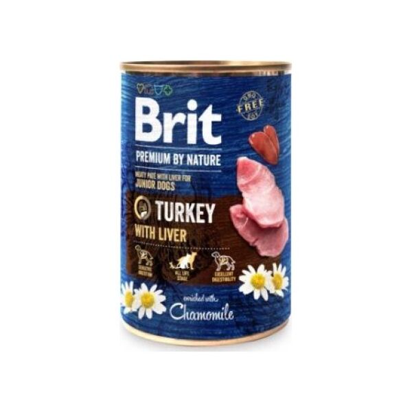 Brit Brit Premium By Nature Turkey with Liver Indyk Wątróbka dla Szczeniąt 400 g