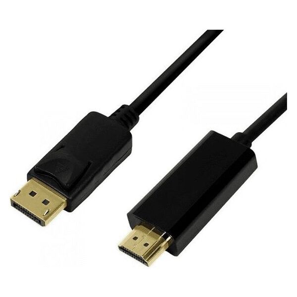 Kabel LogiLink DisplayPort - HDMI 1m czarny (CV0126)