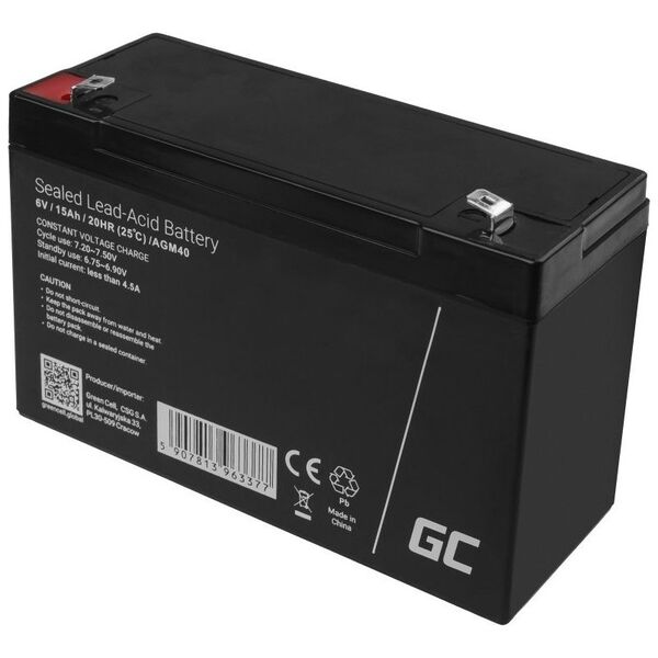 Green Cell Akumulator 6V/15Ah (AGM40)