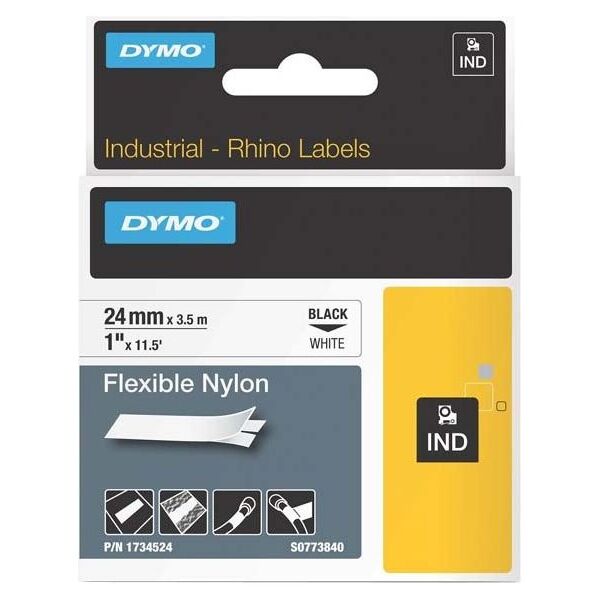 Dymo Taśma elastyczna nylonowa biała 24x3,5 (S0773840)