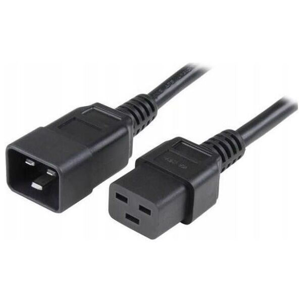 Kabel zasilający Manhattan IEC320 C19 na C20 16A 2m czarny