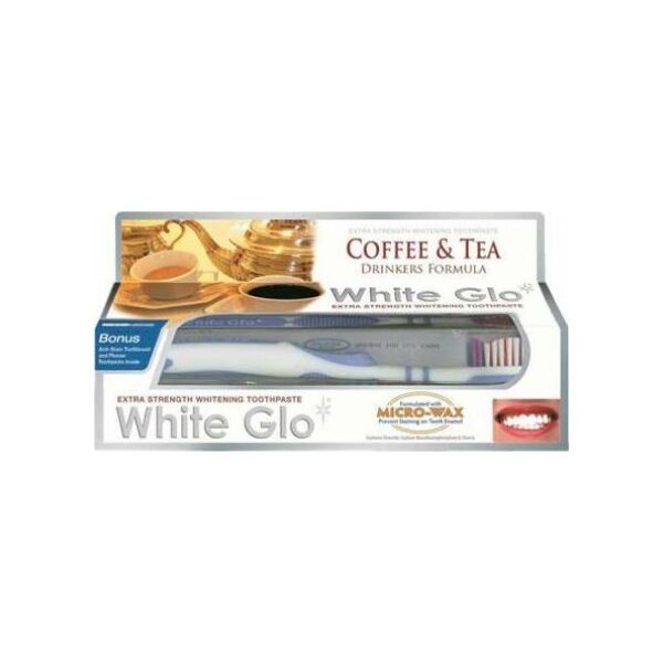 White Glo Pasta wybielająca usuwająca osad z kawy i herbaty 100 ml + szczoteczka