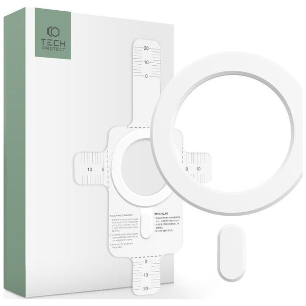 Tech-Protect Pierścień MagSafe Tech-Protect Magmat Magsafe Universal Magnetic Ring White