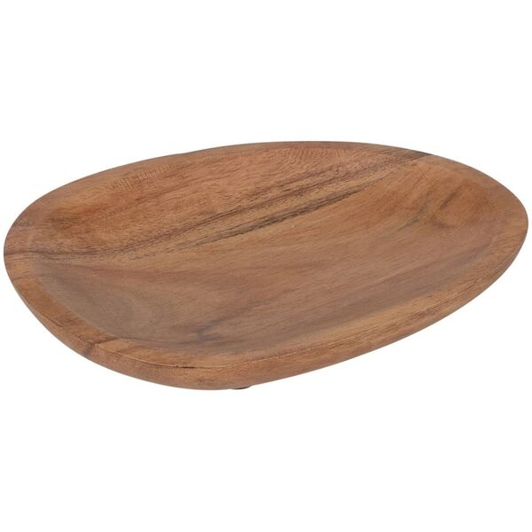 Home Styling Collection Talerz drewniany, 16 x 13 x 1,5 cm