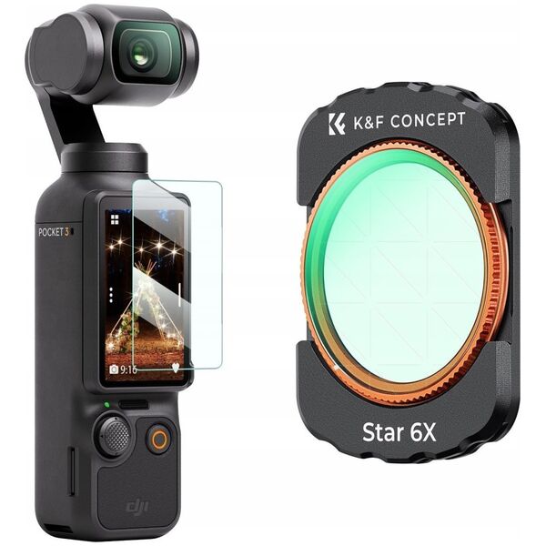 Filtr Kf Obiektyw Filtr Magnetyczny Gwiazdkowy Star Gwiazdka 6x Do Dji Osmo Pocket 3 / Kf01.2701