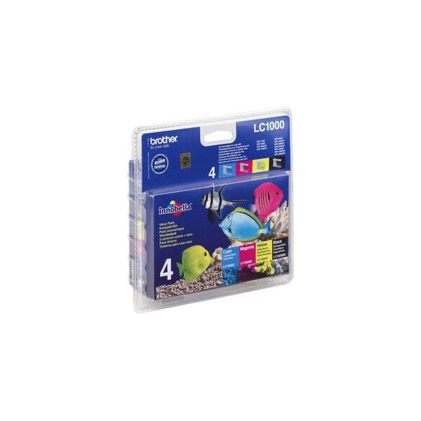 Tusz Brother zestaw tuszy oryginalnych LC-1000VALBP (cyan, magenta, yellow, black)