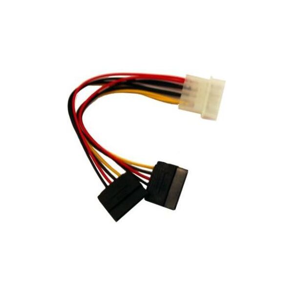 Gembird Molex - SATA x2, 0.15m, Wielokolorowy (CCSATAPSY)