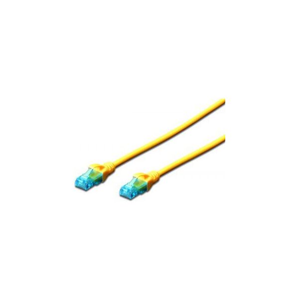 Digitus Patch cord U/UTP kat.5e PVC 1m żółty (DK-1512-010/Y)