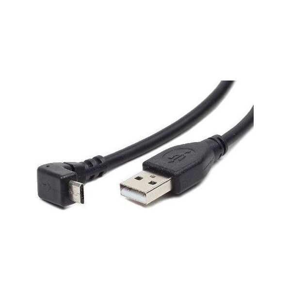 Kabel USB Gembird USB-A - microUSB 1.8 m Czarny (CCP-MUSB2-AMBM90-6)