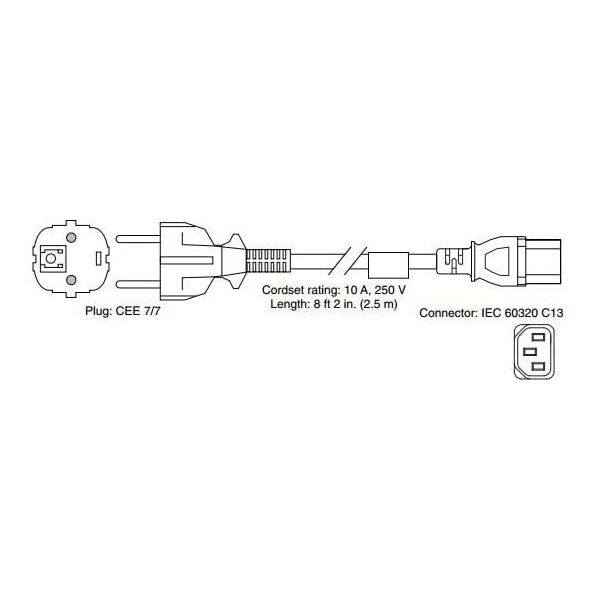 Kabel zasilający Cisco (Europe), C13, CEE 7, 1.5M (CAB-ACE=)