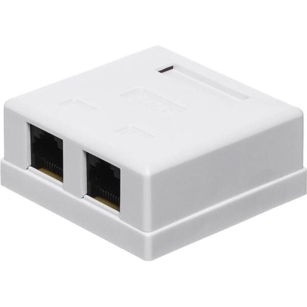 NetRack gniazdo kompletne natynkowe 2xRJ45 8p8c - (106-21)
