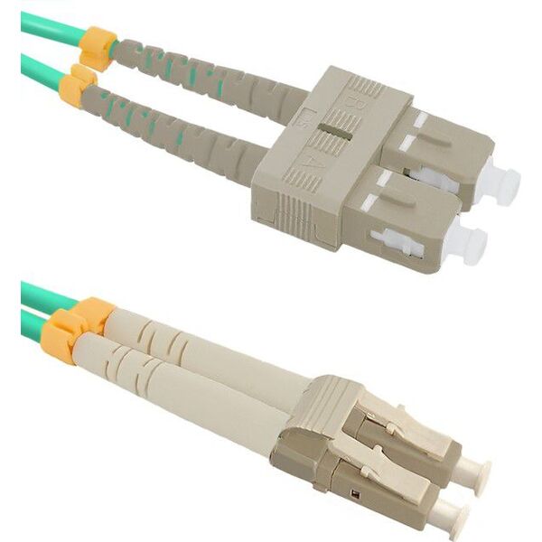Qoltec Optic Patchcord LC/UPC - SC/UPC MM 50/125 OM4 2m (54349)