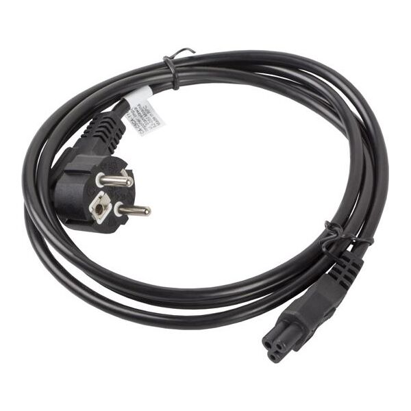 Kabel zasilający Lanberg IEC 7/7 - IEC 320 C5, 1.8m, czarny (CA-C5CA-11CC-0018-BK)