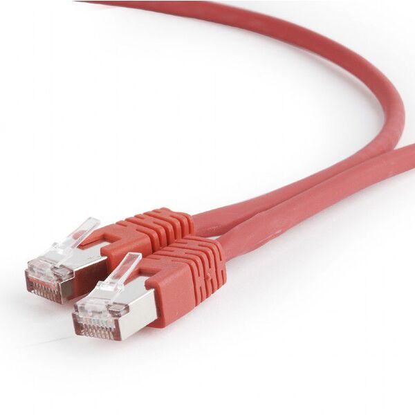 Gembird RJ-45/RJ-45, kat.6A, S/FTP, czerwony, 2m (PP6A-LSZHCU-R-2M)