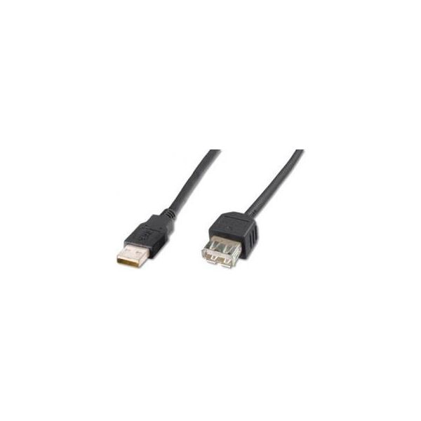 Kabel USB Digitus USB-A - USB-A 3 m Czarny (AK-300200-030-S)