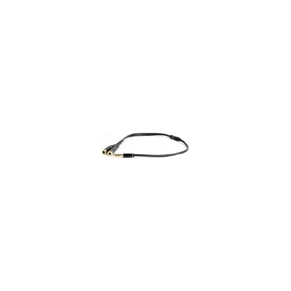 Kabel Gembird Jack 3.5mm - Jack 3.5mm x2 0.2m czarny (CCA-417M)