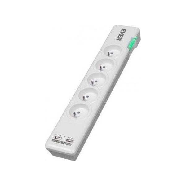 Listwa zasilająca Ever Elite USB przeciwprzepięciowa 5 gniazd 1.5 m biała (T/LZ11-ELI015/0000)