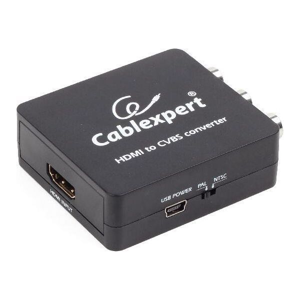 System przekazu sygnału AV Energenie Gembird konwerter HDMI -> CVBS (Composite Video) + stereo audio