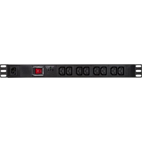 LogiLink LOGILINK PDU8A02 Listwa zasilająca PDU 19 cali 8 gniazd C13 z przełącznikiem