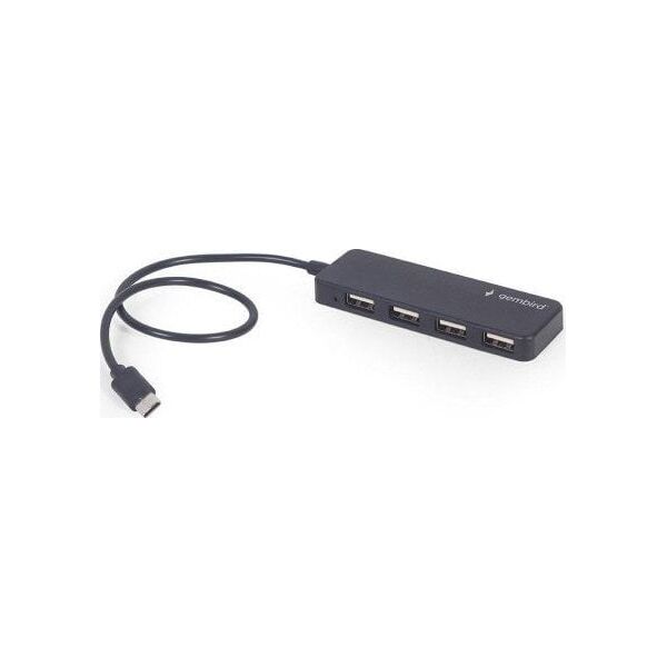 HUB USB Gembird Gembird Hub USB-C 4-Portowy (czarny)
