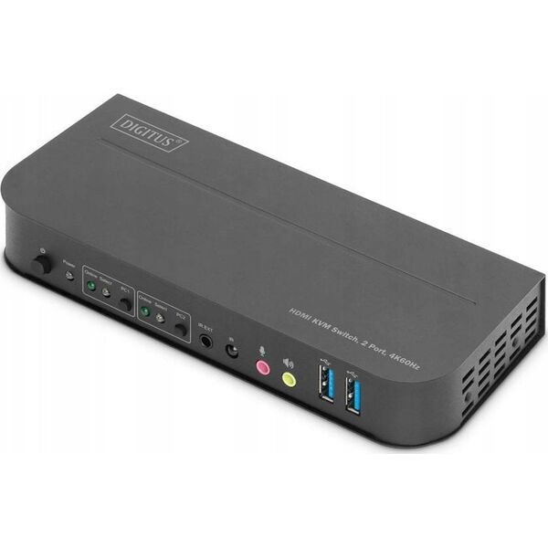 Switch Digitus DIGITUS KVM Switch 2x1 HDMI HDMI Out USB 4Kx2K 60Hz