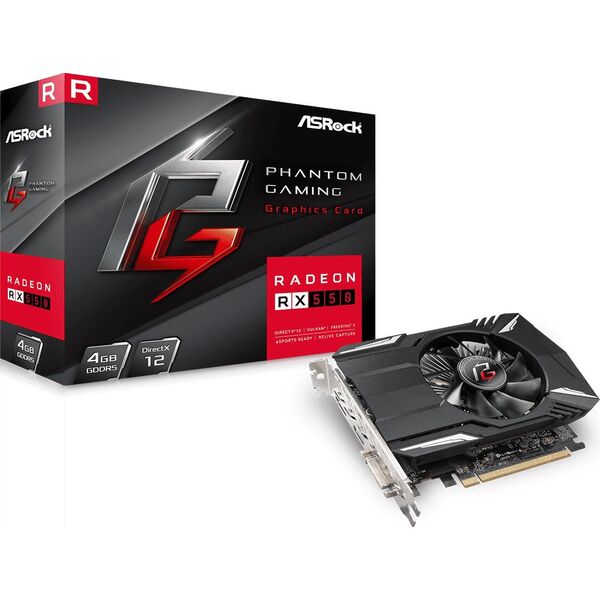 Karta graficzna ASRock Radeon RX 550 Phantom Gaming 4GB GDDR5 (PHANTOM G R RX550 4G)