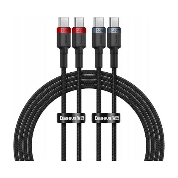 Kabel USB Baseus USB-C - USB-C 1 m Czarny (BSU4887)