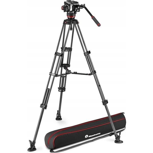 Statyw Manfrotto Zestaw Twin Carbon + głowica 504X - środ rozp