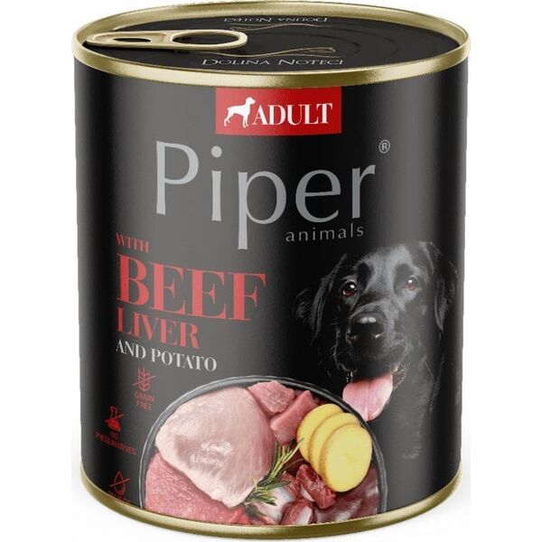 Dolina Noteci DOLINA NOTECI Piper dla psa z wątróbką wołową i ziemniakami 800g
