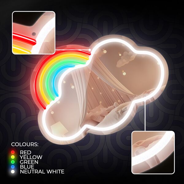 Neon MIRROR LED CLOUD multicolor FMNE05 Forever Light 5907457763043