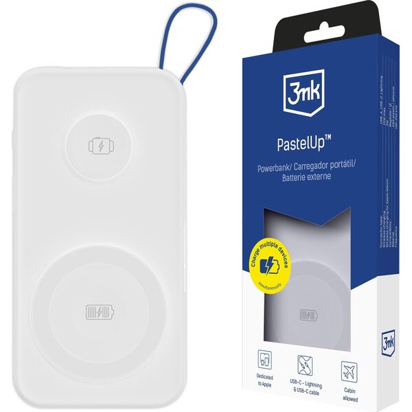 Powerbank 3MK 3MK POWERBANK PASTELUP 10000MAH 22,5W WHITE