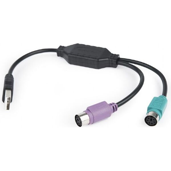 Adapter USB Gembird USB - PS/2 x2 Czarny  (UAPS12-BK)
