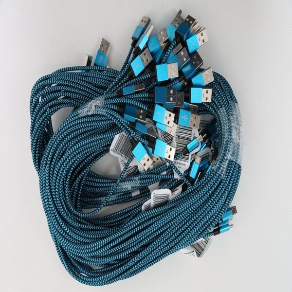 Kabel USB Omega USB-A - microUSB 1 m Niebieski (OUFBBMBL)