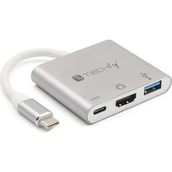 Stacja/replikator Techly USB-C (IADAP USB31-HDMIPTY)