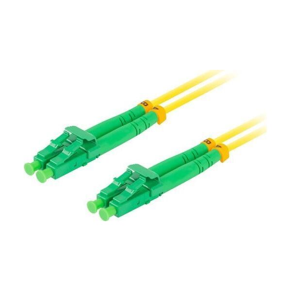Lanberg PATCHCORD ŚWIATŁOWODOWY SM LC/APC-LC/APC DUPLEX 3.0MM LSZH G657A1 1M ŻÓŁTY LANBERG